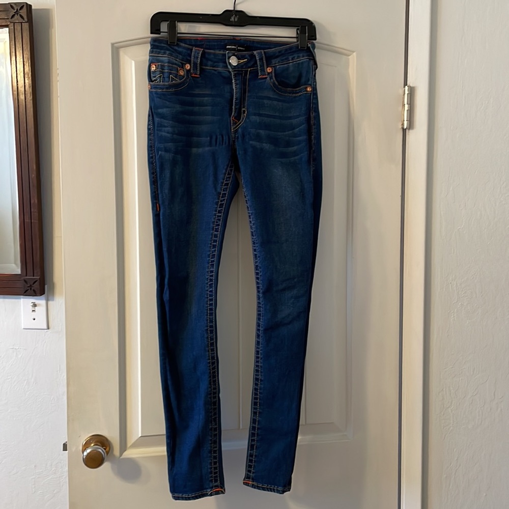 True Religion size 27 Jennie Curvy dark wash. Mid rise skinny
